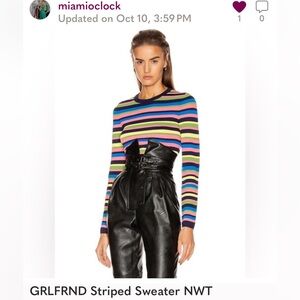 Reposhing GRLFRND Striped Sweater NWT